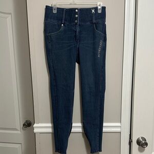 Women's Blue High-Waisted Jean silicone FS Breeches NWOT B//Vertigo never wore!